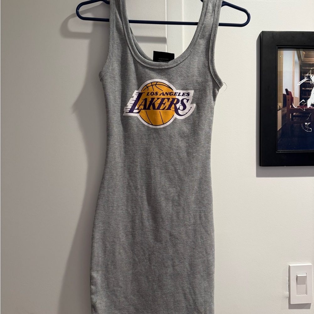 NBA Los Angeles Lakers Gray and Yellow Tank